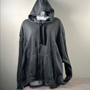 FP Movement by Free People Gray Zip-Up Hoodie